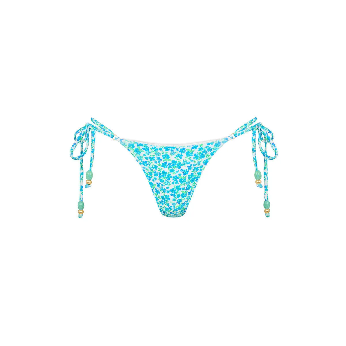 Decorative Thong Tie Side Bikini Bottom - Ocean Aura sold by Kulani Kinis