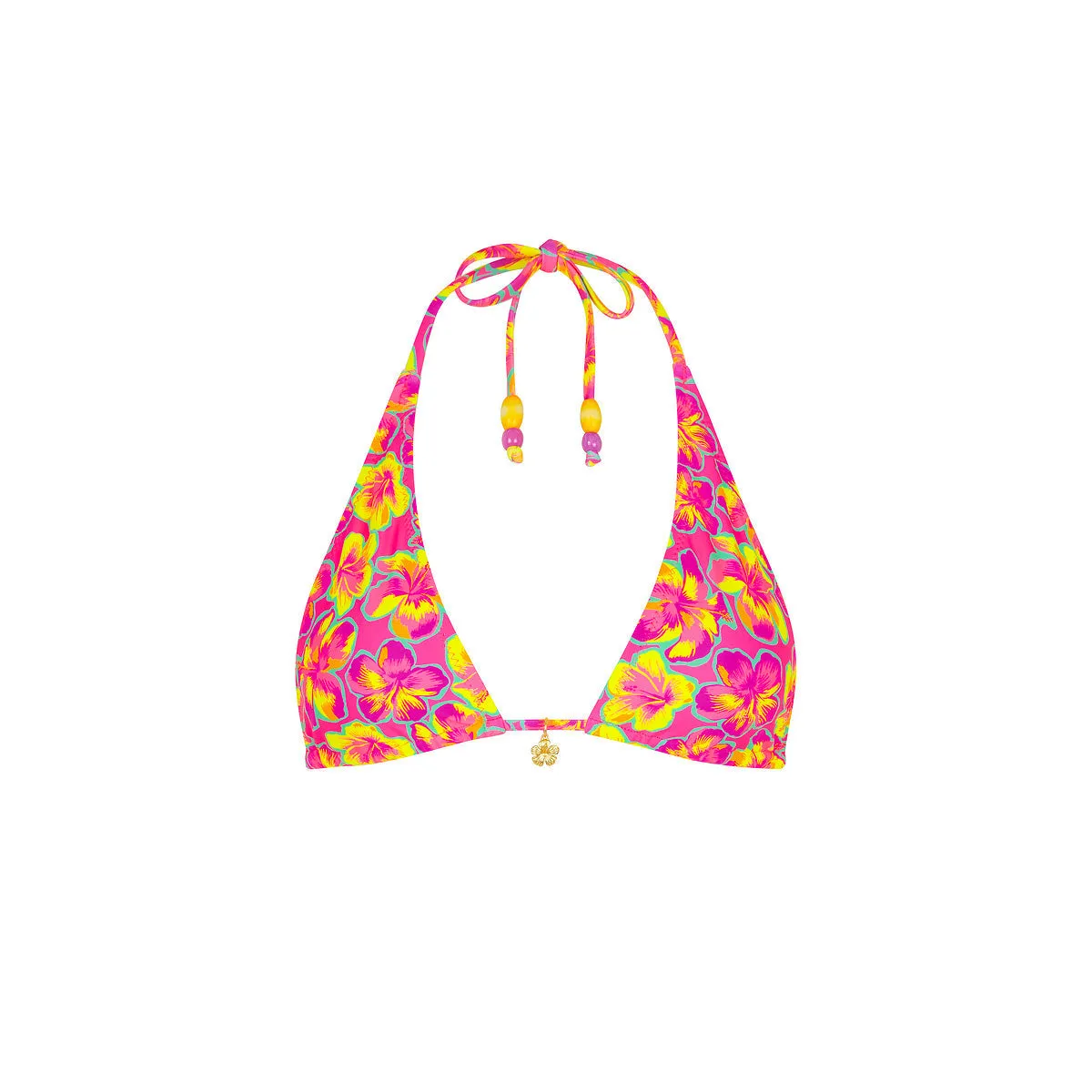 Classic Tie Halter Bikini Top - Sun Pop sold by Kulani Kinis