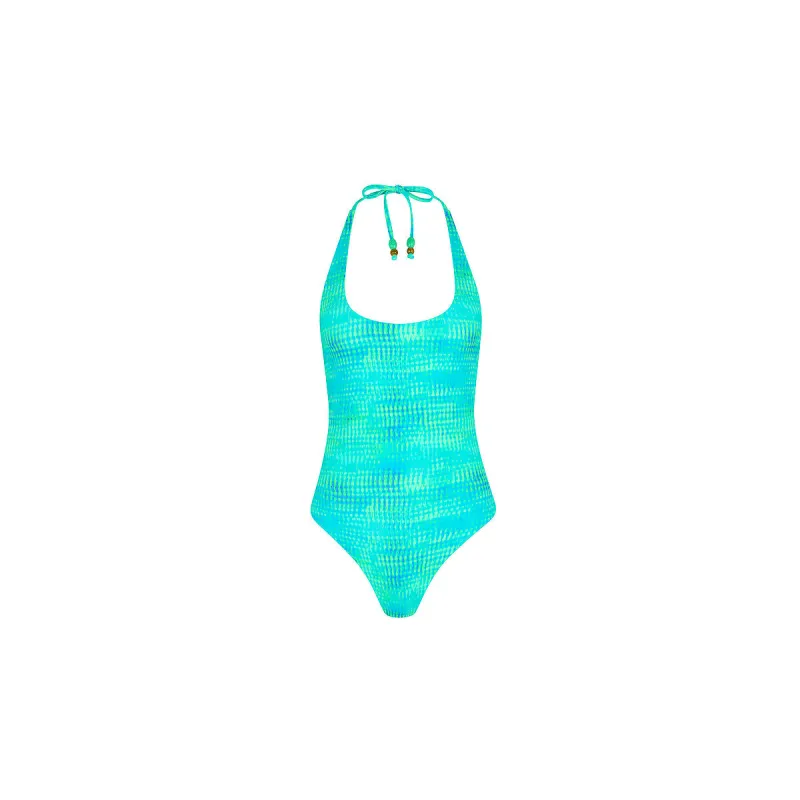 Scoop Halter Cheeky One Piece - Summer Seas made by Kulani Kinis
