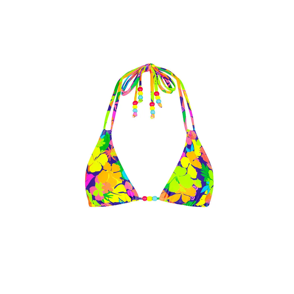 Halter Bralette Bikini Top - Neon Sunset sold by Kulani Kinis