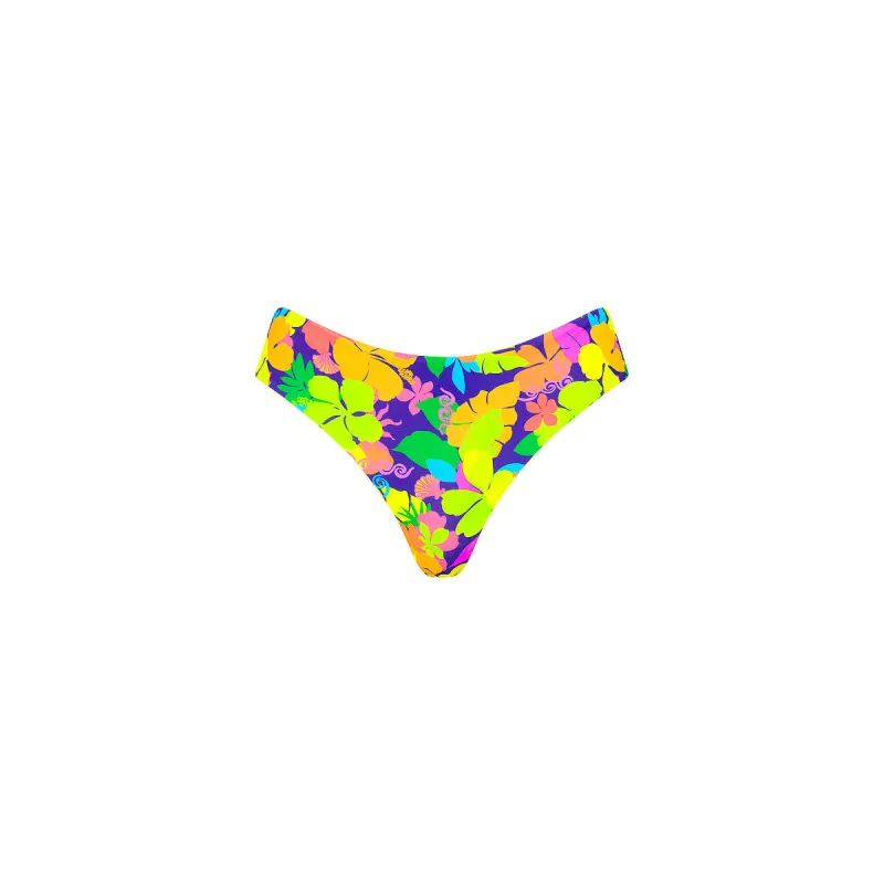 Mid-Rise Brazilian Bikini Bottom - Neon Sunset made by Kulani Kinis
