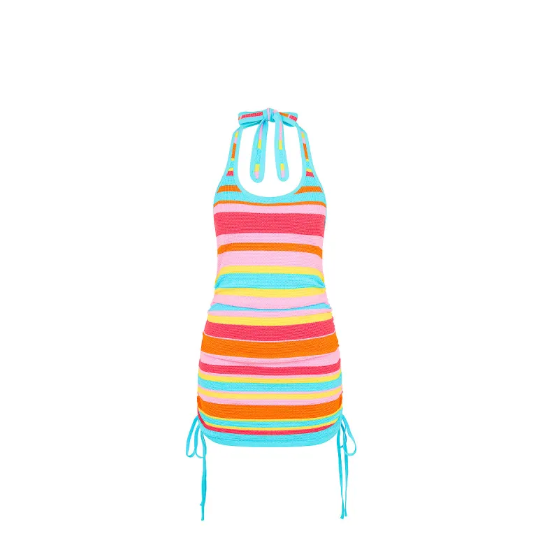 Drawstring Halter Knit Dress - Sunset Strip made by Kulani Kinis