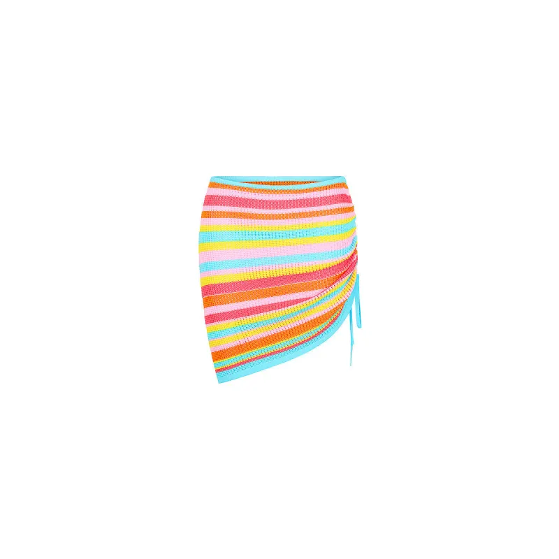 Drawstring Knit Mini Skirt - Sunset Strip made by Kulani Kinis