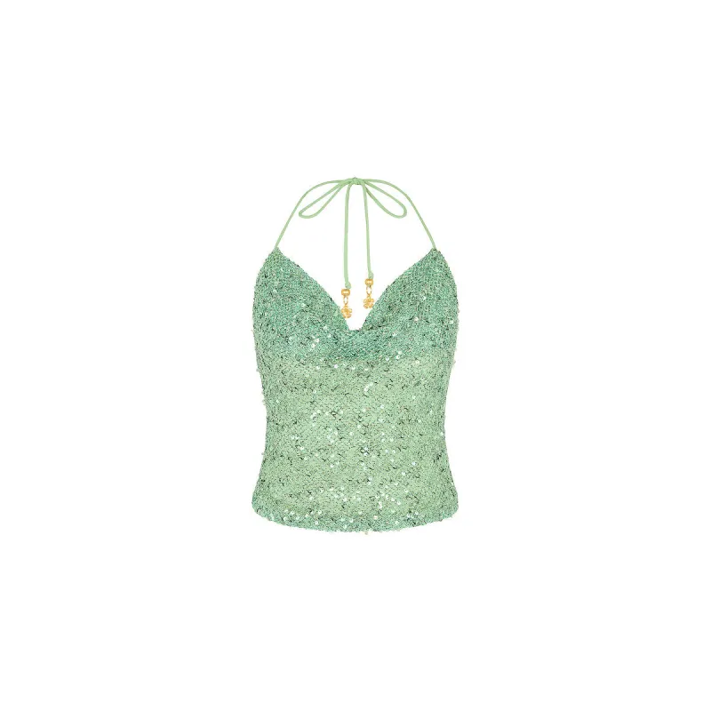 Cowl Halter Neck top - Sea Spritz made by Kulani Kinis