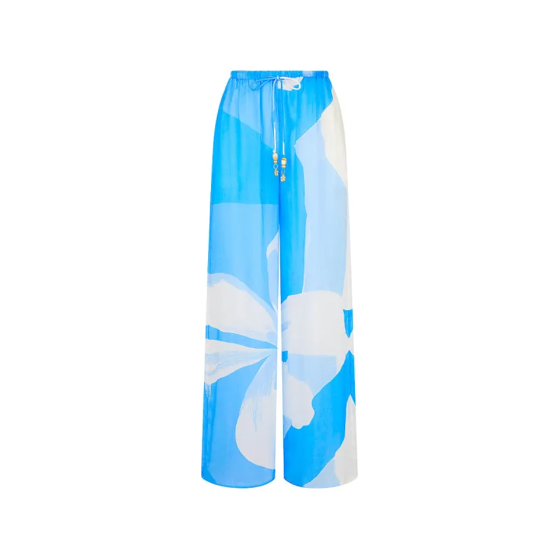 Lightweight Drawstring Pants - Blue Oasis made by Kulani Kinis