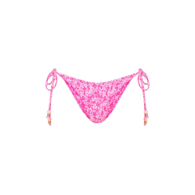 Dipped Cheeky Tie Bikini Bottom - Berry Burst made by Kulani Kinis