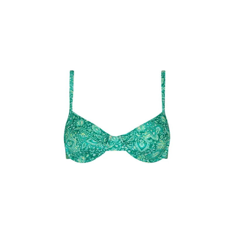 Ditzy Underwire Bra Bikini Top - Emerald Aura made by Kulani Kinis