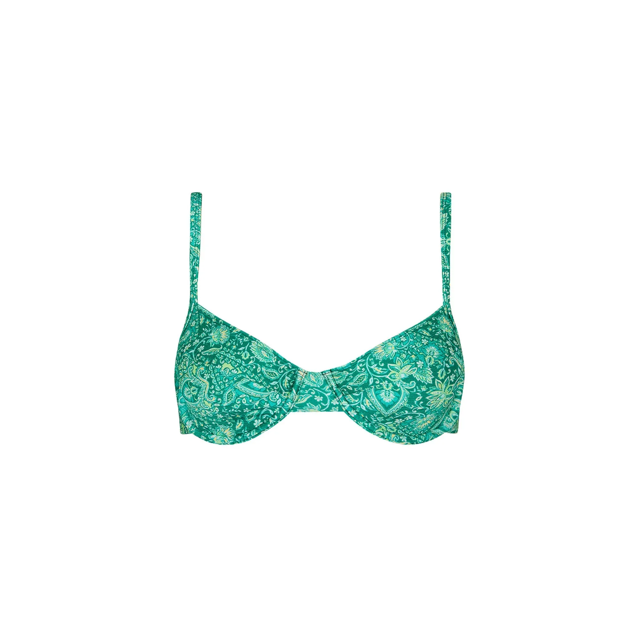 Ditzy Underwire Bra Bikini Top - Emerald Aura sold by Kulani Kinis