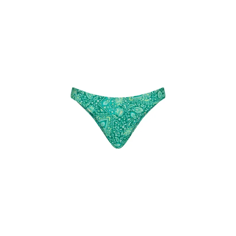 Minimal Full Coverage Bikini Bottom - Emerald Aura made by Kulani Kinis