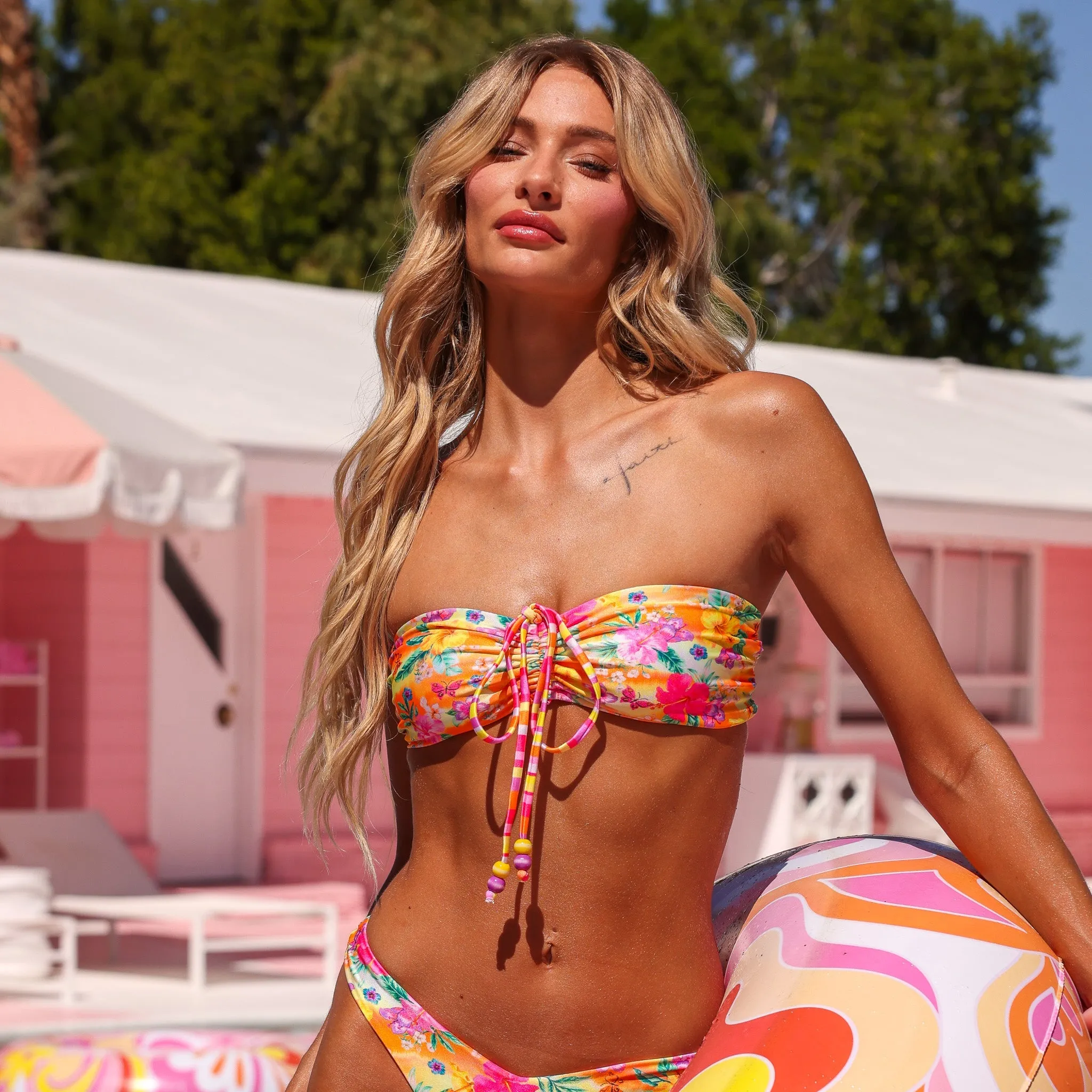 Ruched Tie Bandeau Bikini Top - Peachy Pocket sold by Kulani Kinis product image thumbnail 2