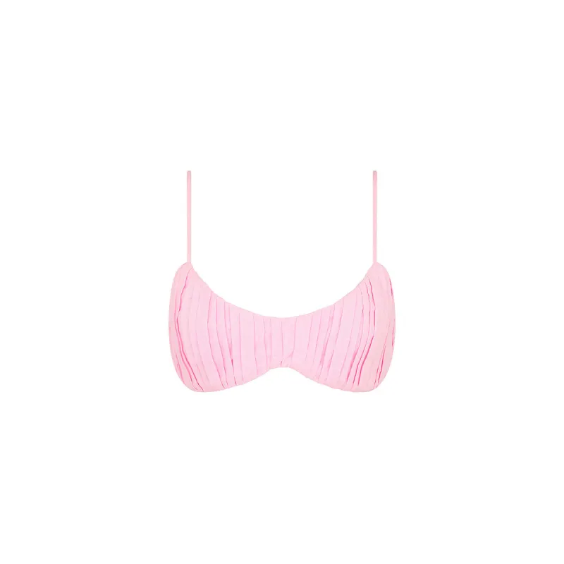 Ruched Bralette Top - Pocket Pink made by Kulani Kinis