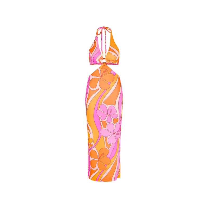 Mesh Ring Maxi Dress - Sunrise Swirl made by Kulani Kinis