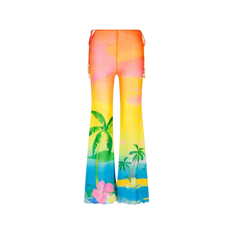 Mesh Flare Tie Pants - Bahama Breeze made by Kulani Kinis