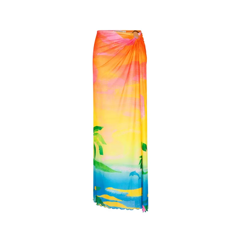 Split Mesh Maxi Skirt - Bahama Breeze made by Kulani Kinis