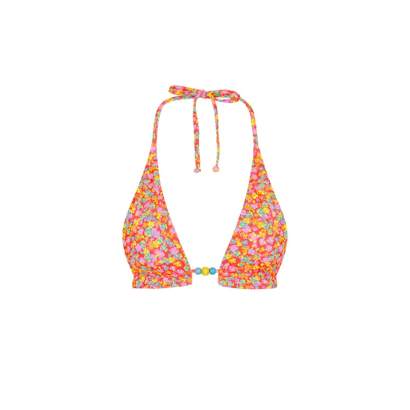 Frill Halter Bralette Bikini Top - Bubble Pop made by Kulani Kinis