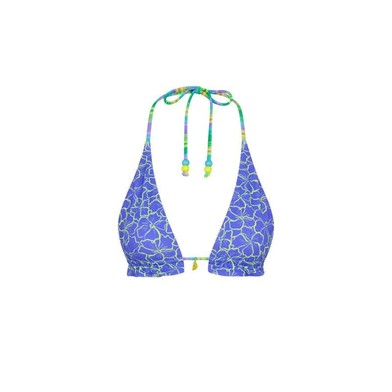 Frill Halter Bralette Bikini Top - Sugar Wave made by Kulani Kinis