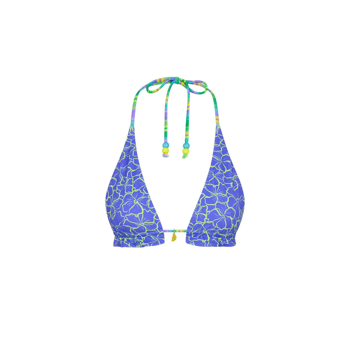 Frill Halter Bralette Bikini Top - Sugar Wave sold by Kulani Kinis
