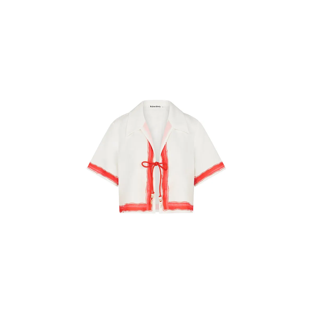 Short Sleeve Tie Up Shirt - Cherry Glaze sold by Kulani Kinis