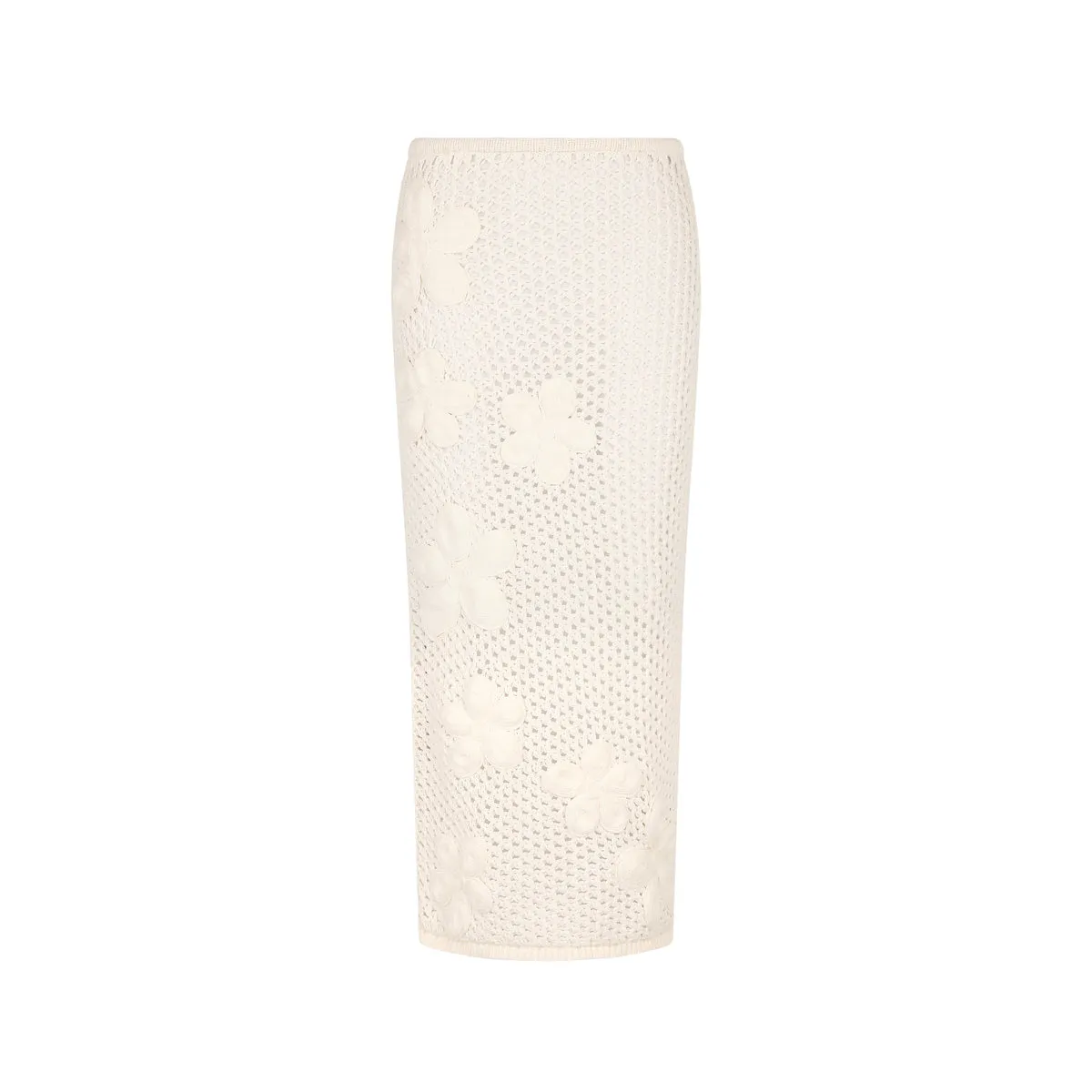 Applique Knit Maxi Skirt - Whipped White sold by Kulani Kinis