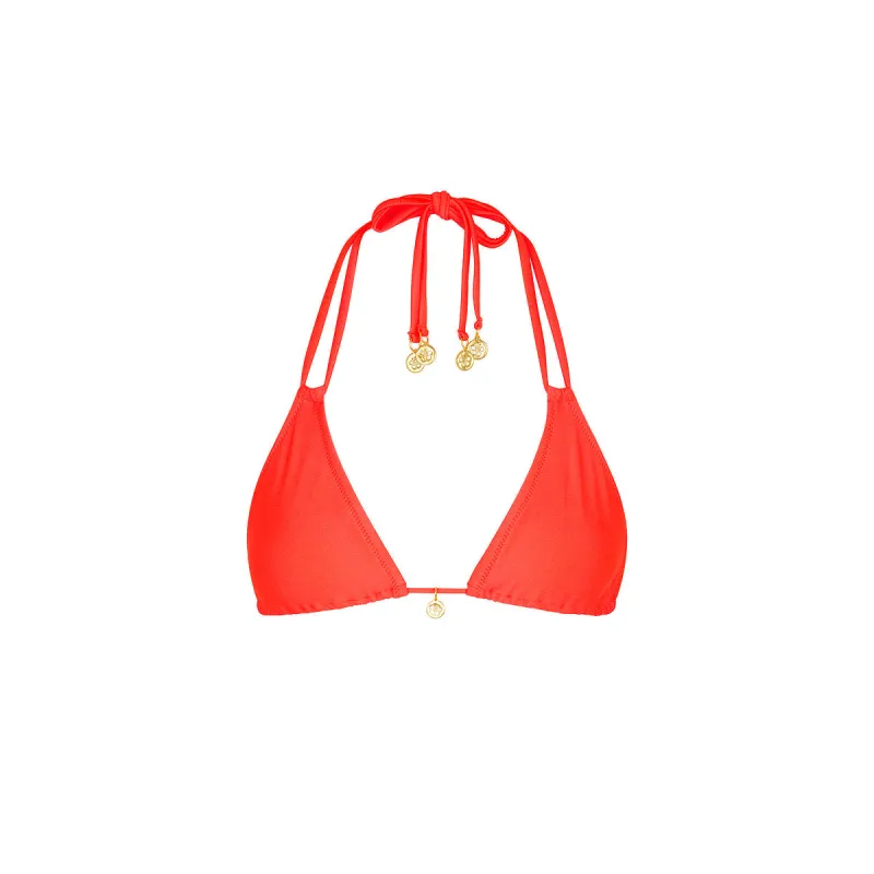 Halter Bralette Bikini Top - Guava Glow made by Kulani Kinis