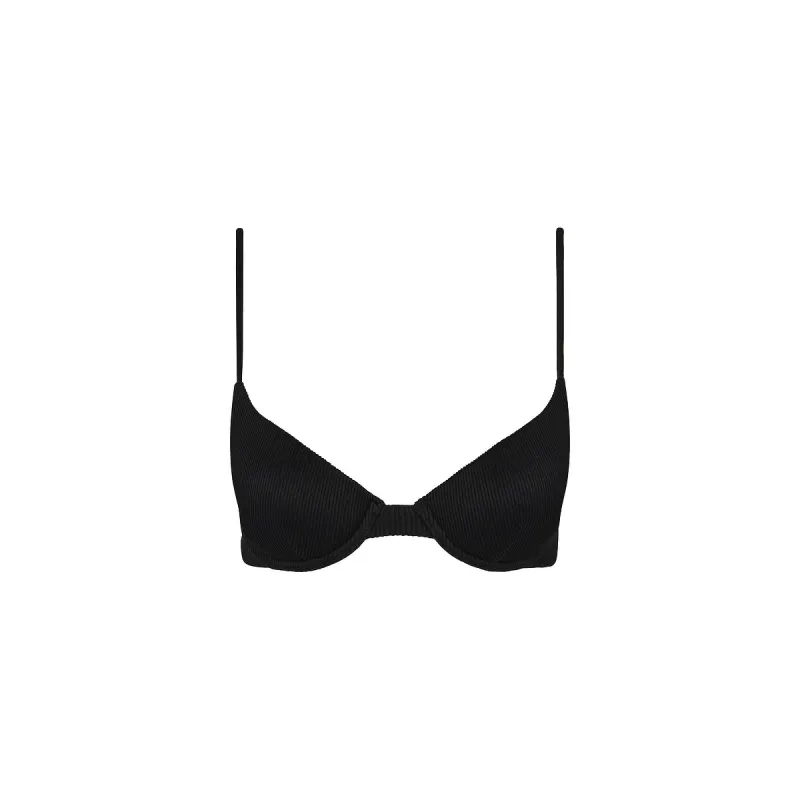 Push Up Slim Underwire Bikini Top - Pitch Black made by Kulani Kinis