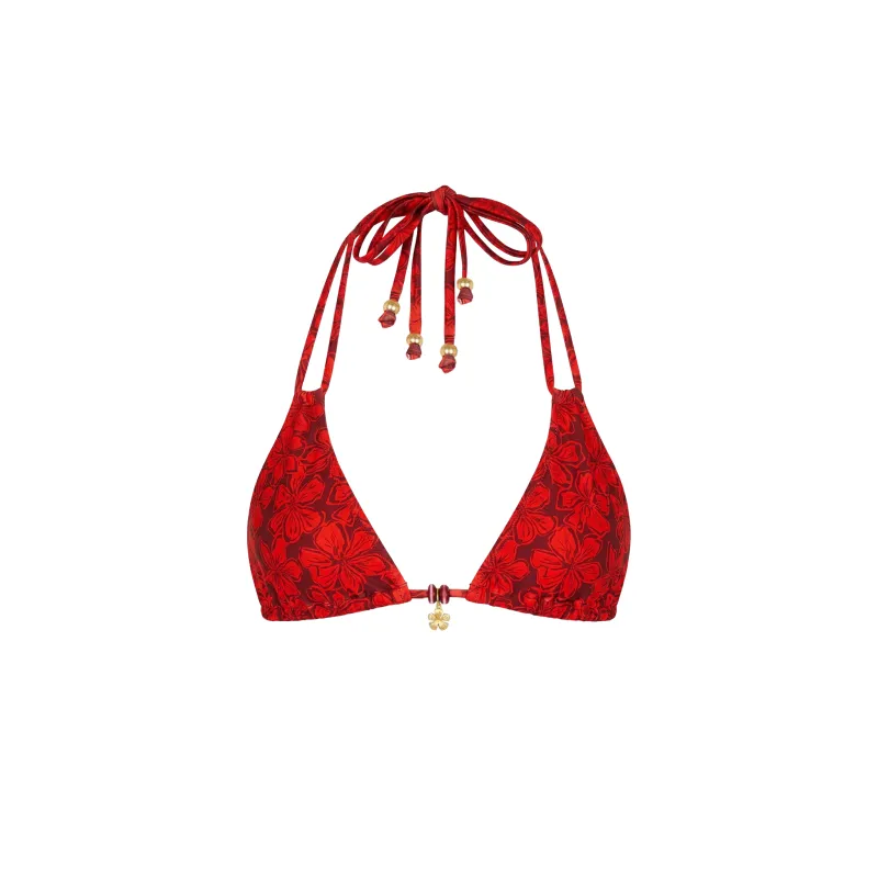 Halter Bralette Bikini Top - Sassy Sangria made by Kulani Kinis