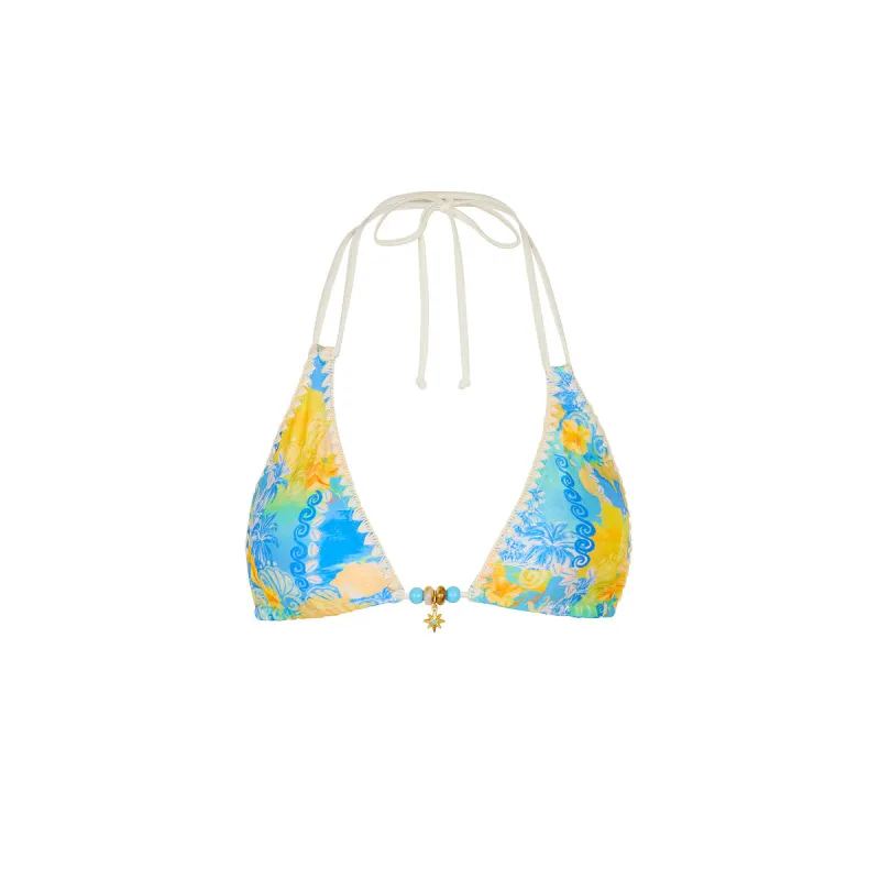 Simple Crochet Halter Bikini Top - Limoncello Lagoon made by Kulani Kinis