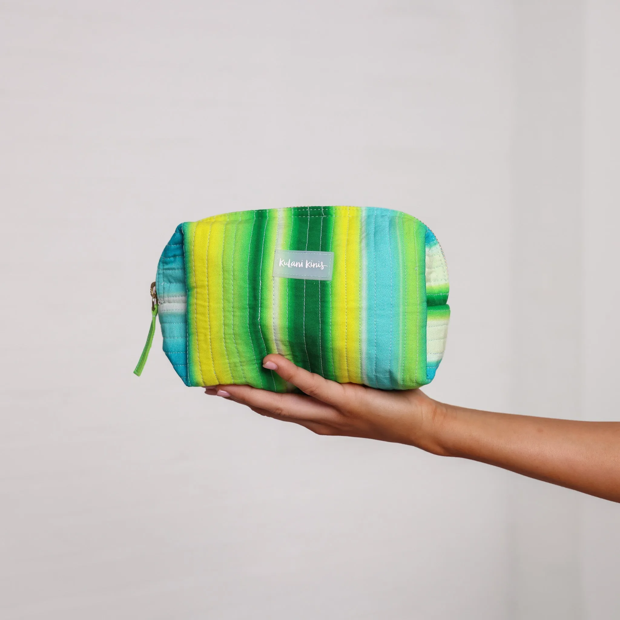 Quilted Makeup Pouch - Neon Splice sold by Kulani Kinis product image thumbnail 3