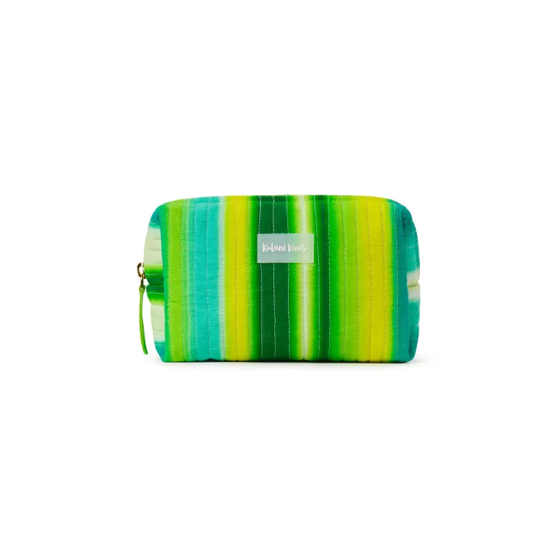 Quilted Makeup Pouch - Neon Splice made by Kulani Kinis