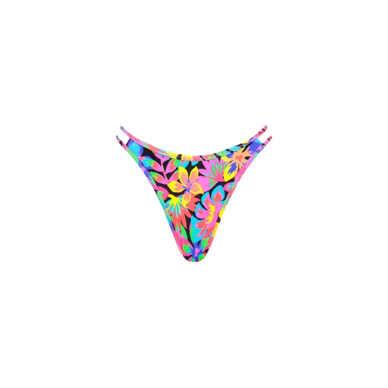 Twin Strap Cheeky Bikini Bottom - Disco Doll sold by Kulani Kinis