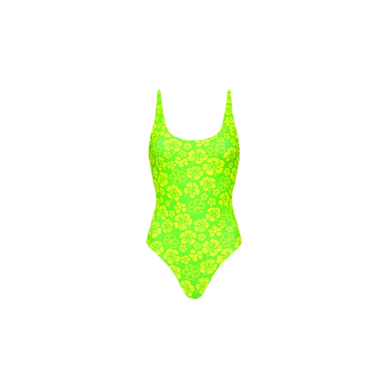 Cheeky One Piece - Aloha Lime sold by Kulani Kinis