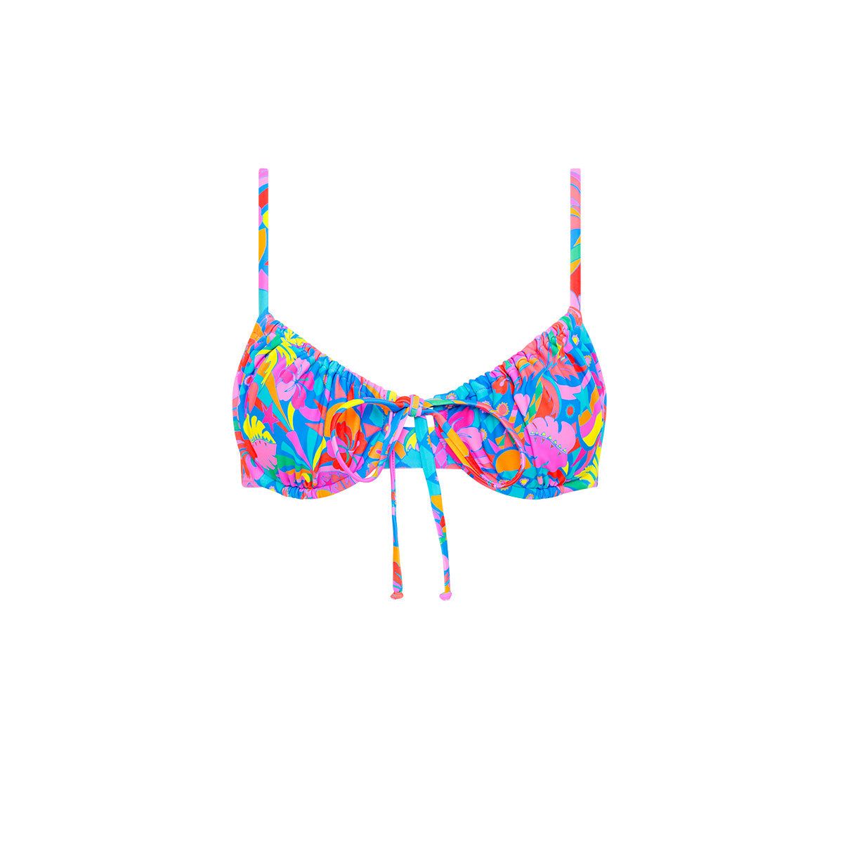 Ruched Underwire Bra Bikini Top - Rio Rainbow sold by Kulani Kinis