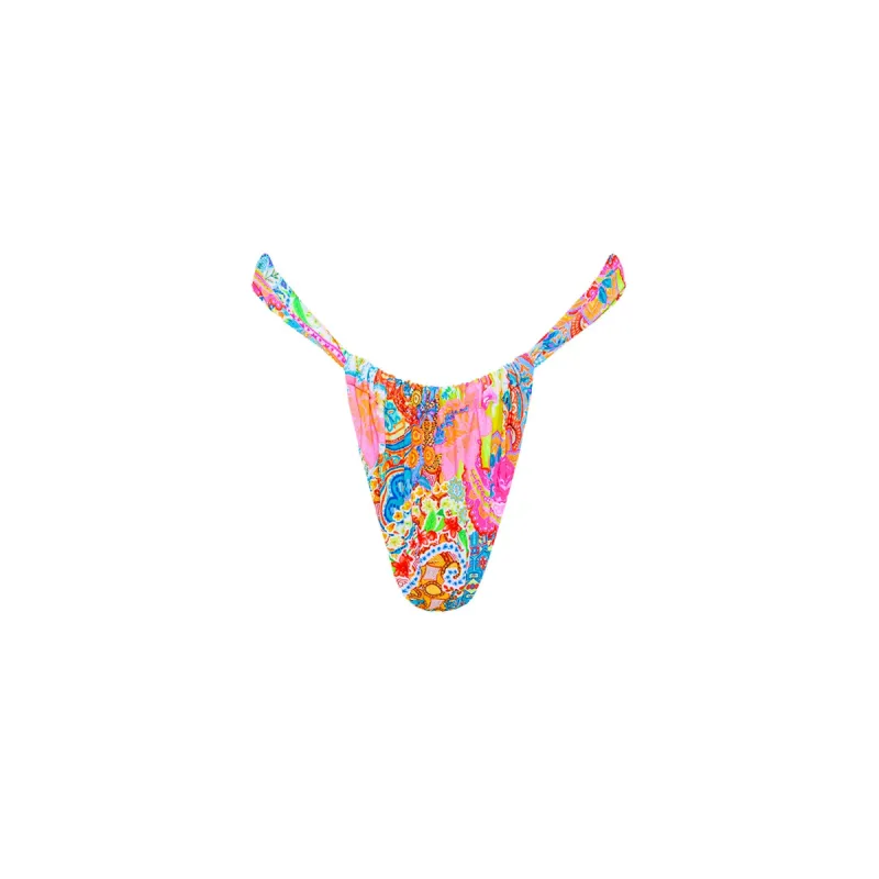 Ruched Thong Bikini Bottom - Dreamscape sold by Kulani Kinis