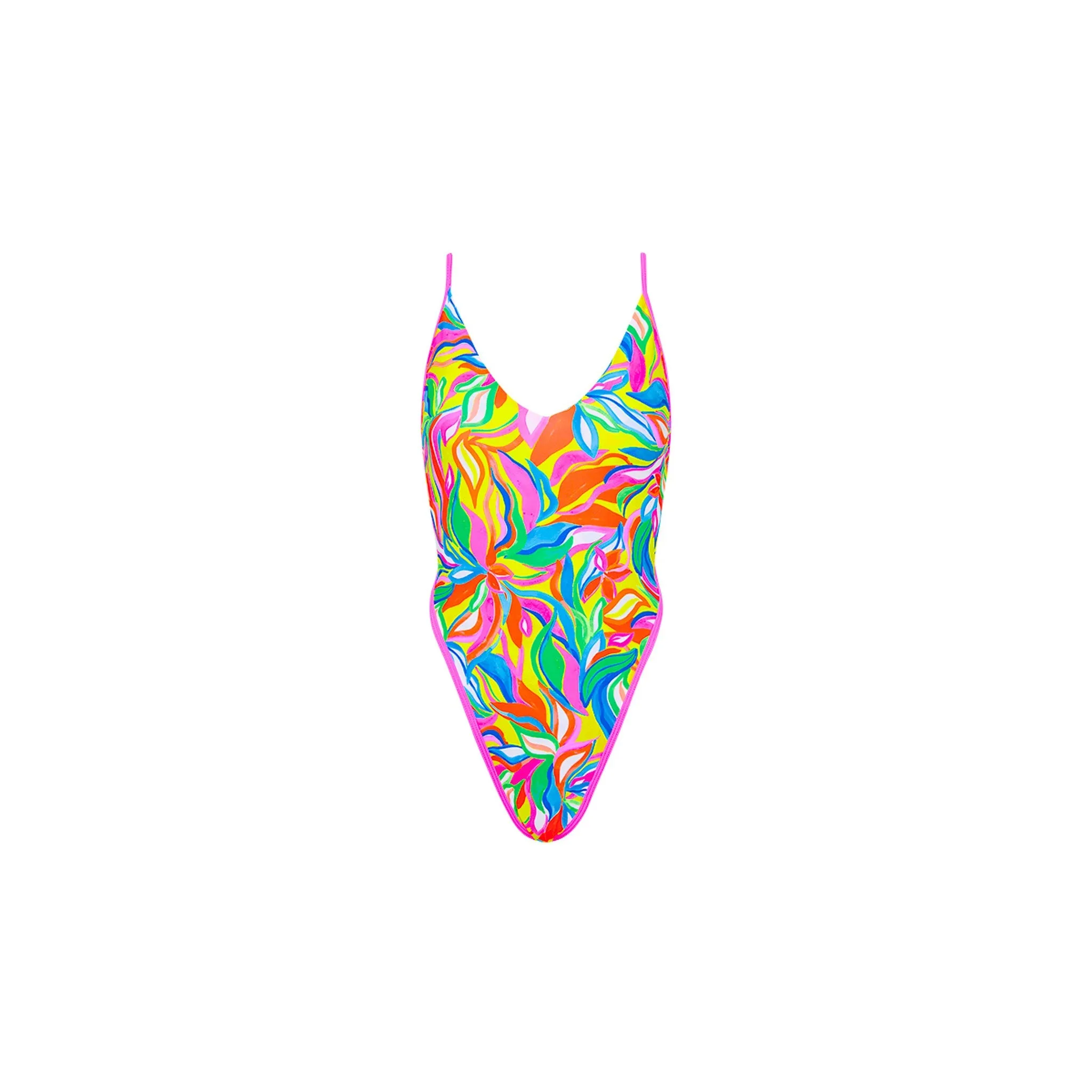 Plunge Cross Back One Piece - Tropical Illusion sold by Kulani Kinis