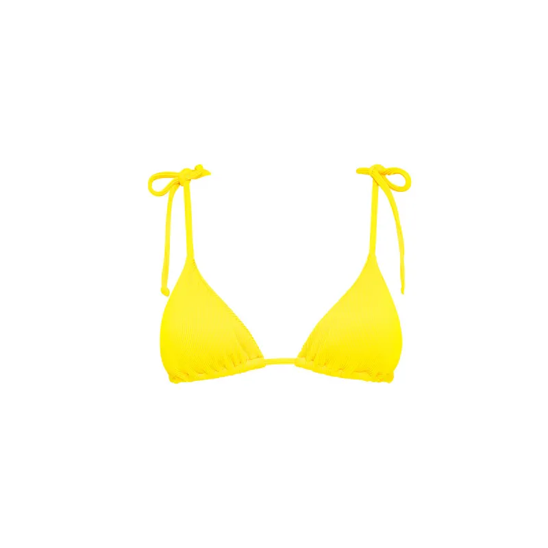 Padded Bralette Bikini Top - Sunshine Yellow Ribbed sold by Kulani Kinis