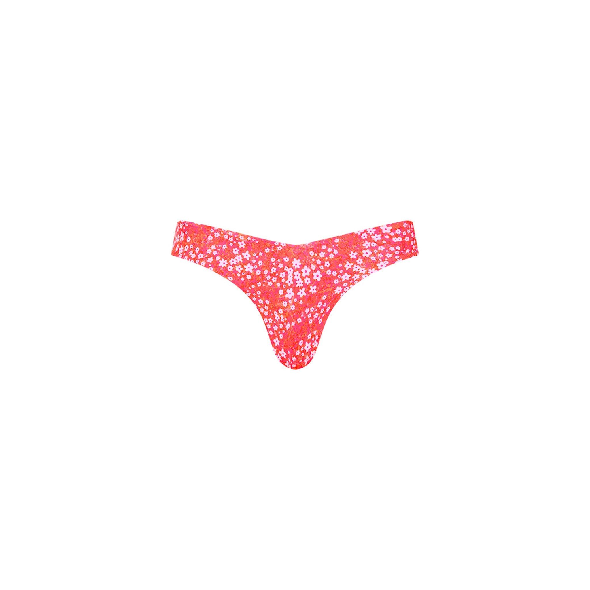 Cheeky V Bikini Bottom - Coral Crush sold by Kulani Kinis