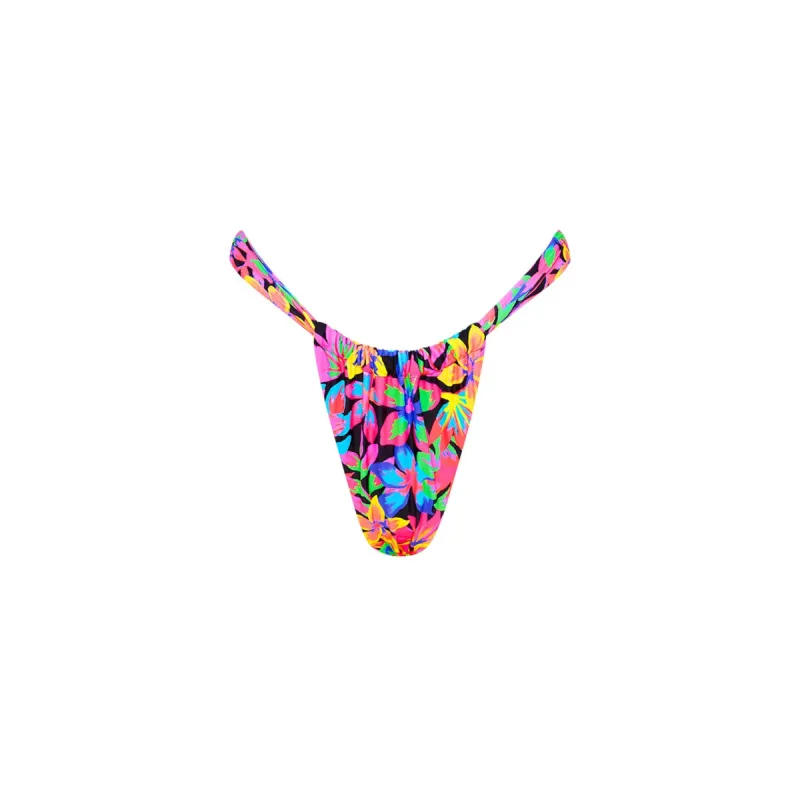 Ruched Thong Bikini Bottom - Disco Doll sold by Kulani Kinis