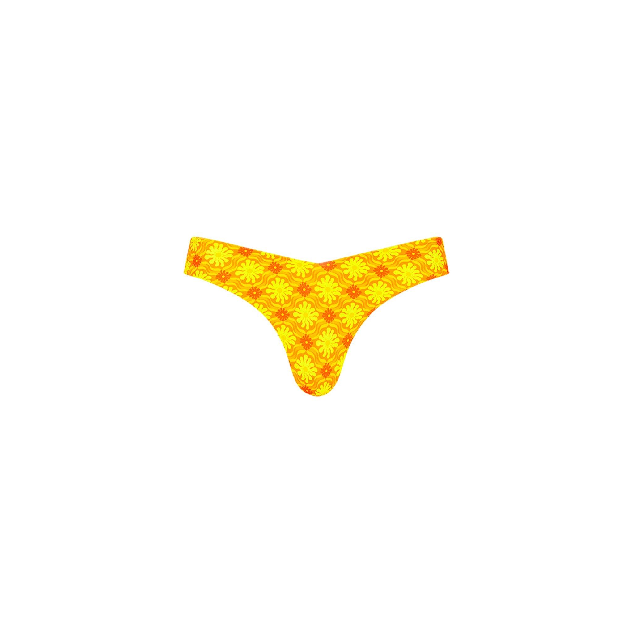 Cheeky V Bikini Bottom - Lemontini sold by Kulani Kinis