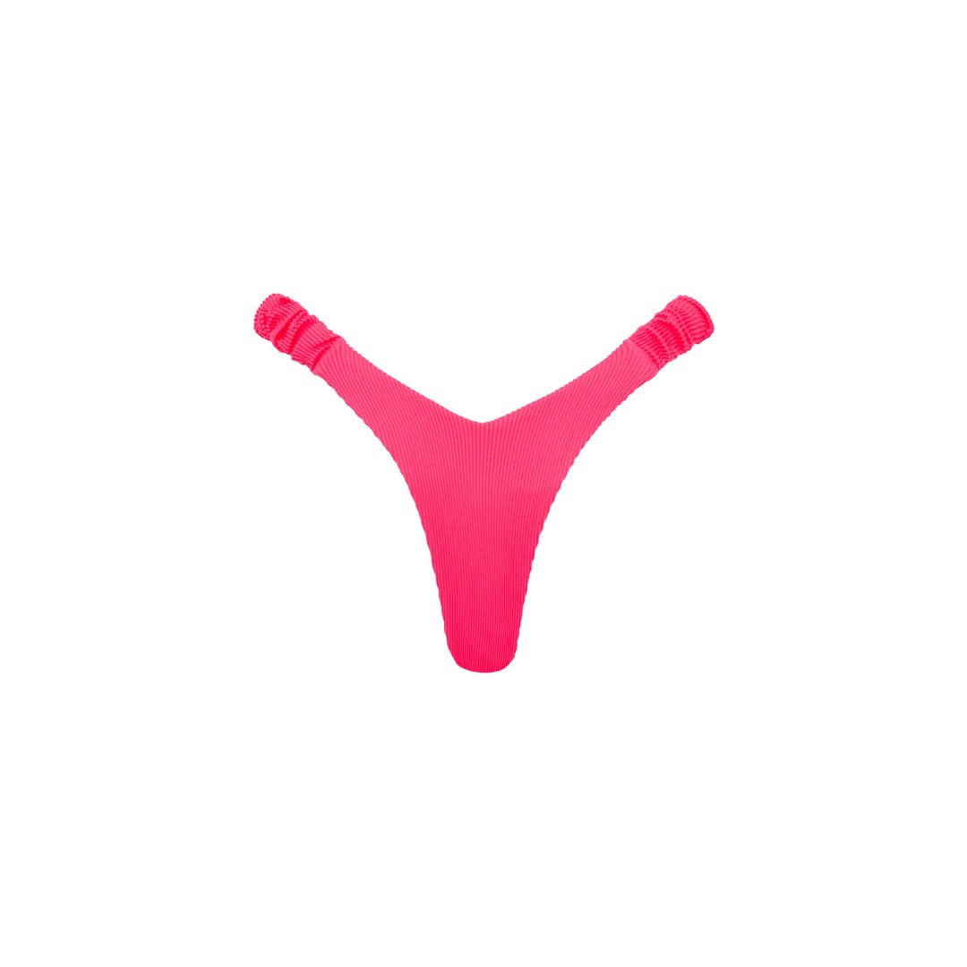 Retro Y Thong Bikini Bottom - Watermelon Ribbed sold by Kulani Kinis