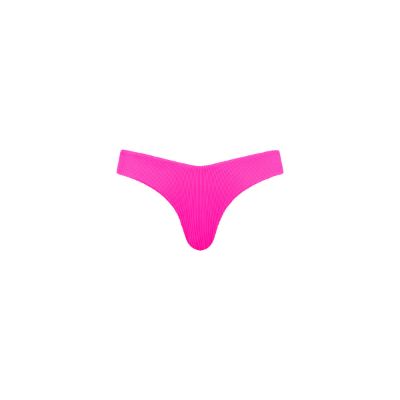 Cheeky V Bikini Bottom - Flamingo Pink Ribbed sold by Kulani Kinis