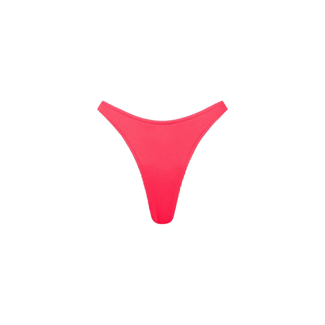 High Leg Vintage Bikini Bottom - Watermelon Ribbed sold by Kulani Kinis