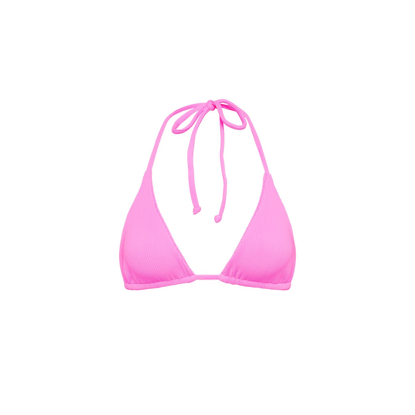 Slide Triangle Bikini Top - Bubblegum Pink Ribbed sold by Kulani Kinis