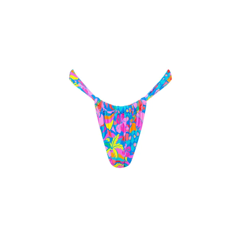 Ruched Thong Bikini Bottom - Rio Rainbow sold by Kulani Kinis