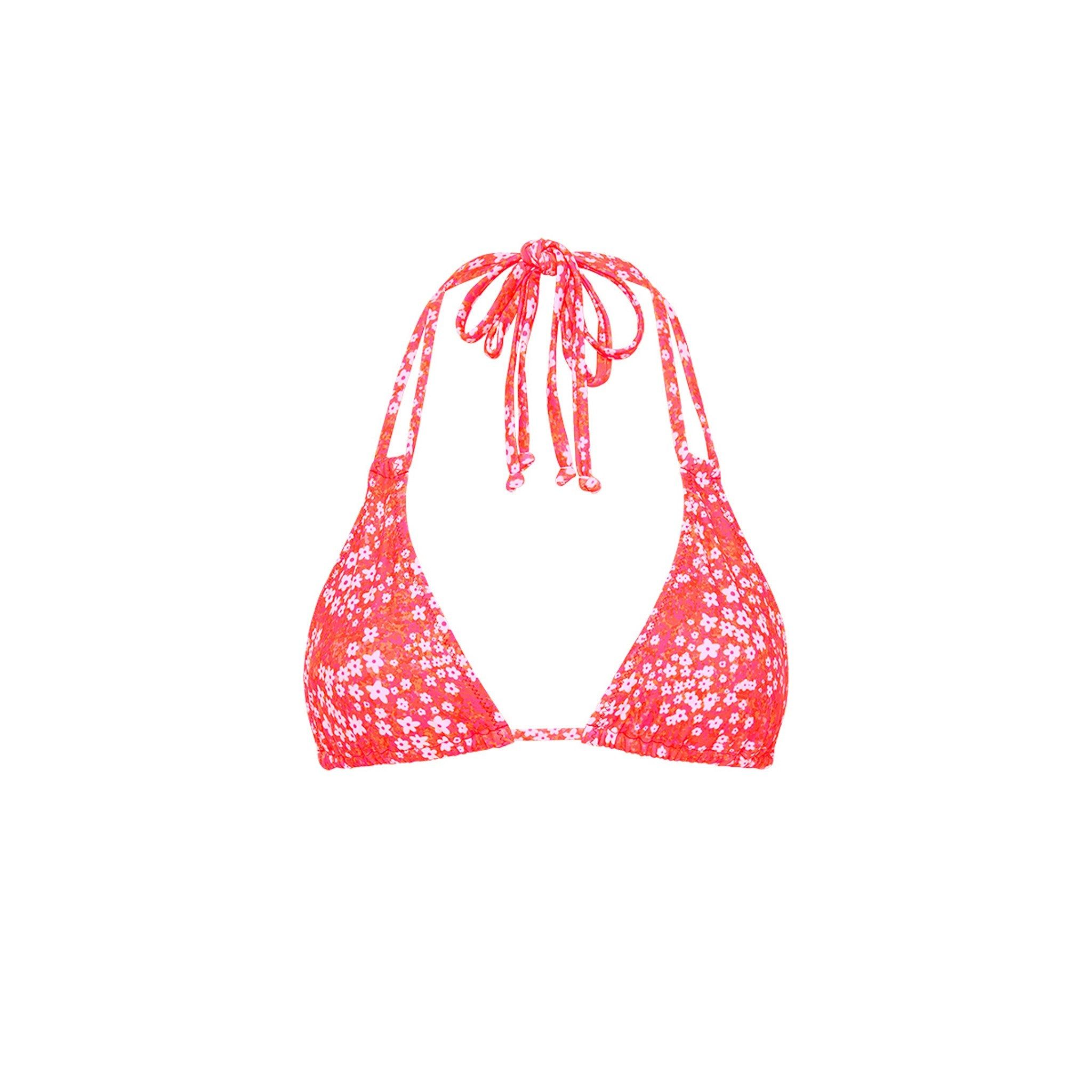 Halter Bralette Bikini Top - Coral Crush sold by Kulani Kinis
