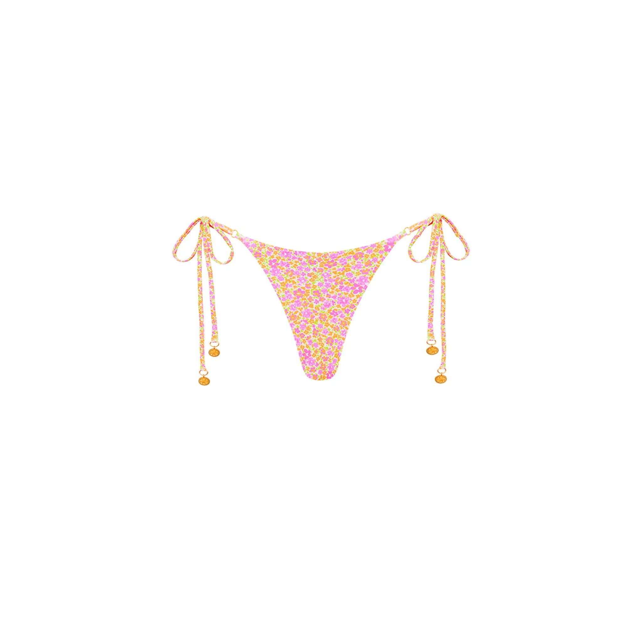 Thong Tie Side Bikini Bottom - Champagne Blossom sold by Kulani Kinis