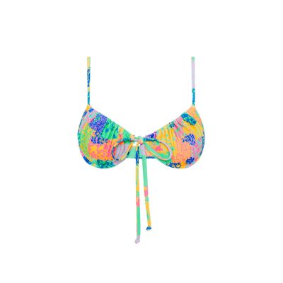 Ruched Underwire Bra Bikini Top - Tropic Rodeo sold by Kulani Kinis