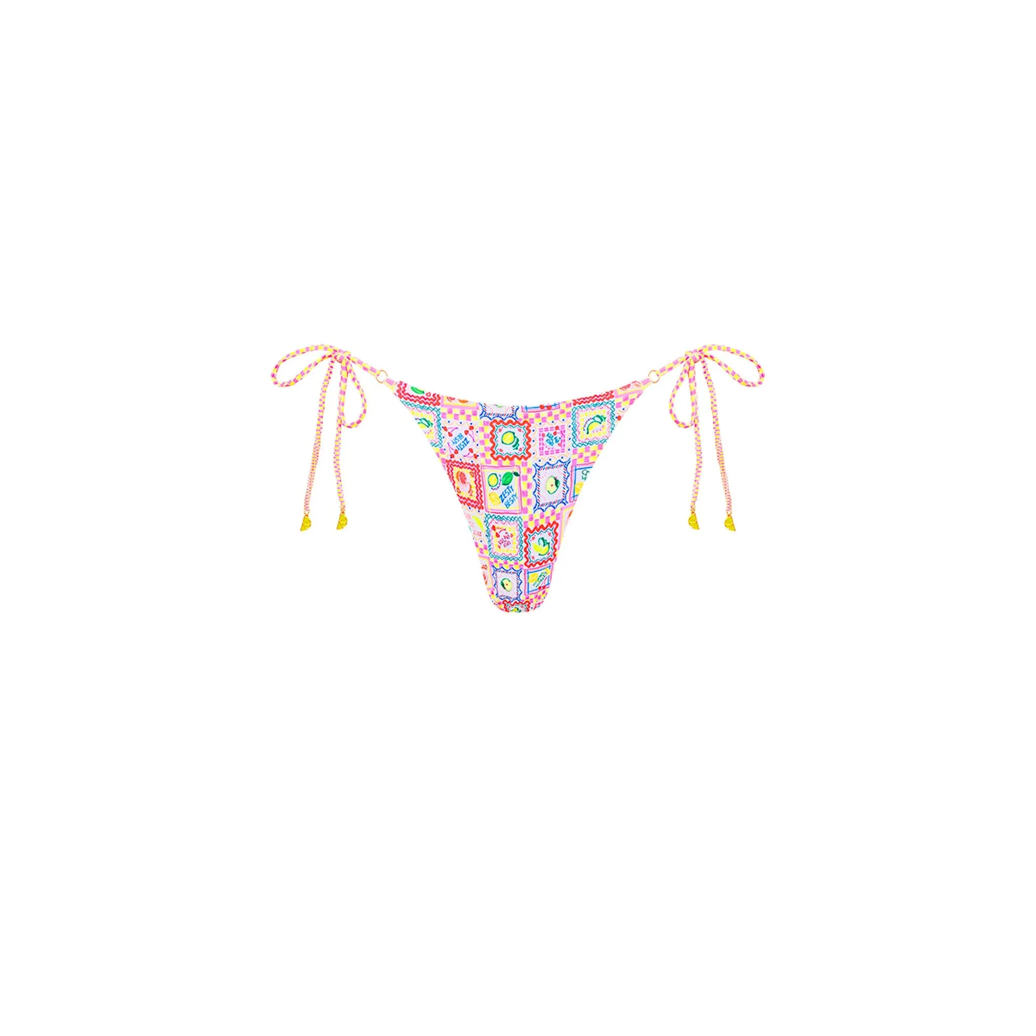 Thong Tie Side Bikini Bottom - Citron Coast sold by Kulani Kinis