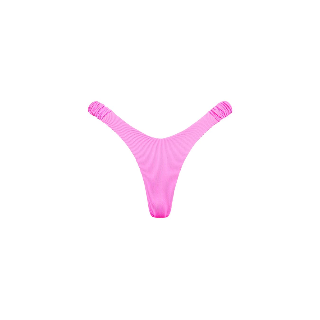 Retro Y Thong Bikini Bottom - Bubblegum Pink Ribbed sold by Kulani Kinis