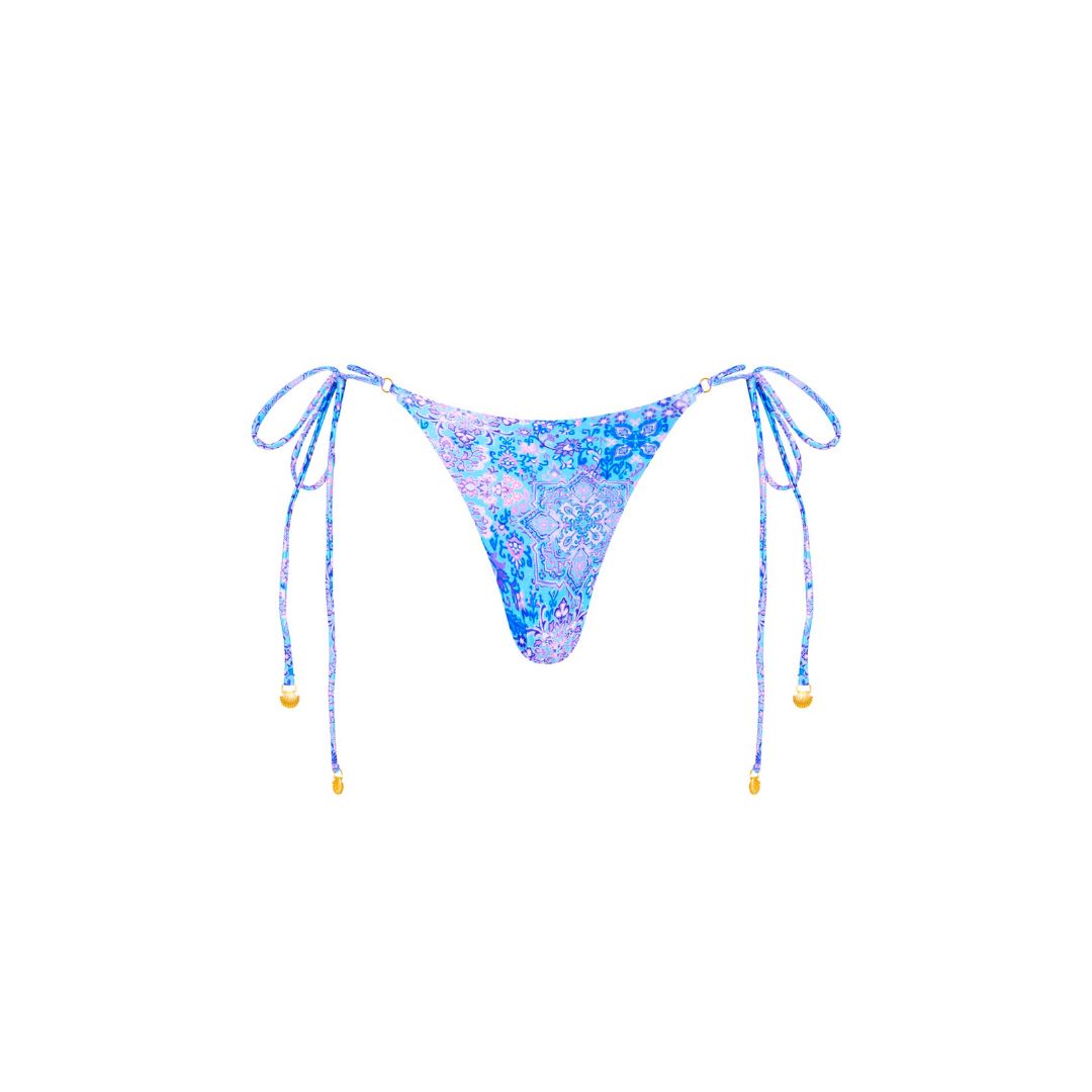 Thong Tie Side Bikini Bottom - Santorini sold by Kulani Kinis