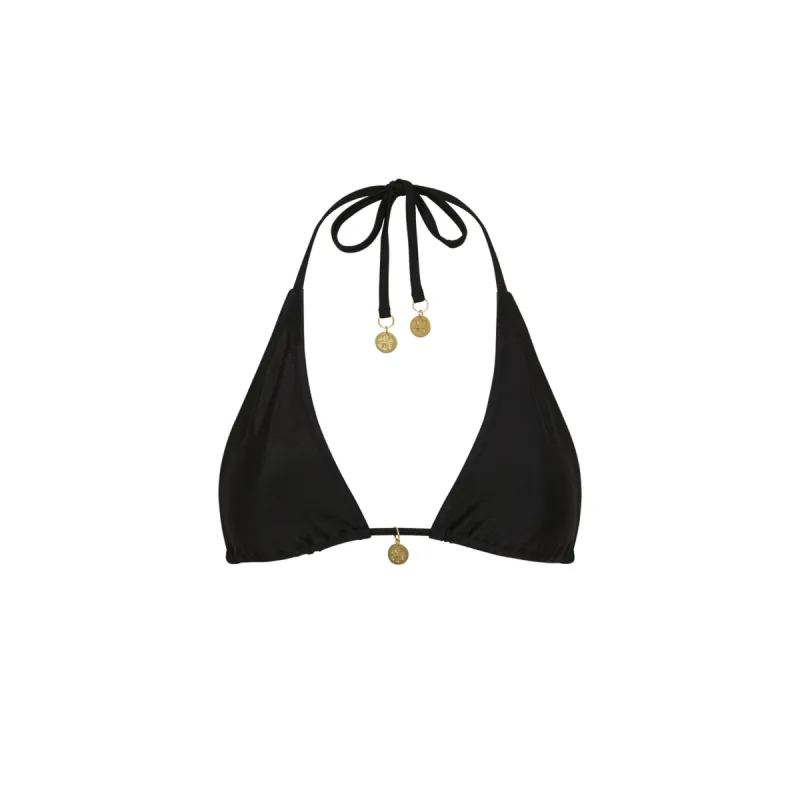 Classic Tie Halter Bikini Top - Moonlight Black sold by Kulani Kinis